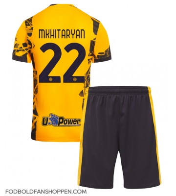 Inter Milan Henrikh Mkhitaryan #22 Tredjetrøje Børn 2024-25 Kortærmet (+ Korte bukser)